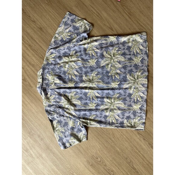 Tommy Bahama Mens Blue Palm Trees 100% Silk Short Sleeve Shirt Size XL - Picture 4 of 7